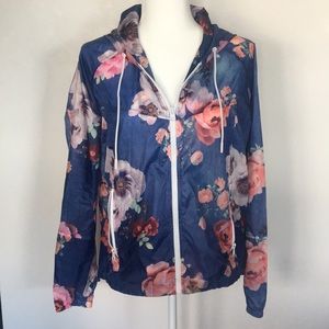 American Eagle Floral Windbreaker / Rain Jacket